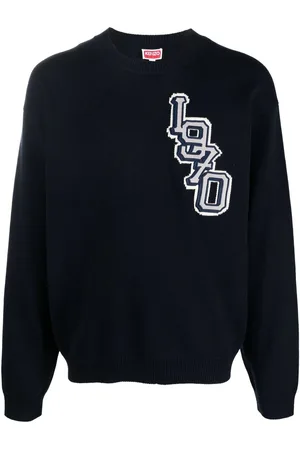 Kenzo Varsity logo knitted jumper
