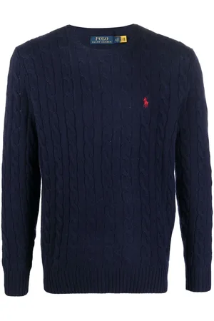 Ralph Lauren Logo-embroidered cable-knit jumper