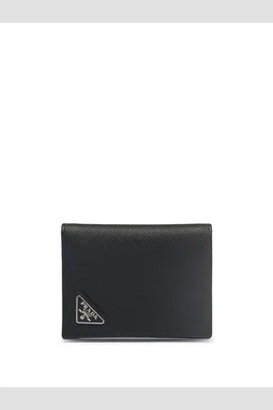 Prada Logo-plaque Saffiano leather wallet