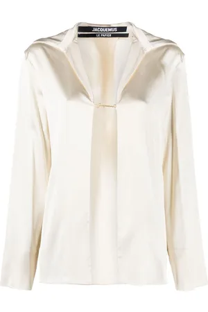 Jacquemus Notte logo plaque blouse