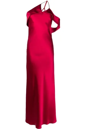 Michelle Mason Bias-cut one-shoulder gown