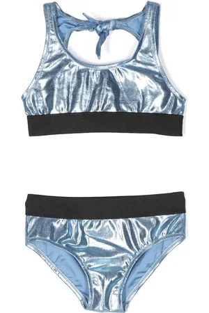 Le pandorine Metallic-effect bikini set
