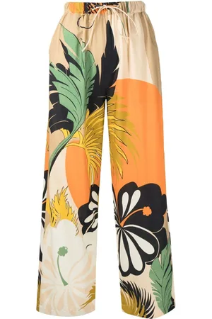 Bambah Floral motif-print wide-leg trousers