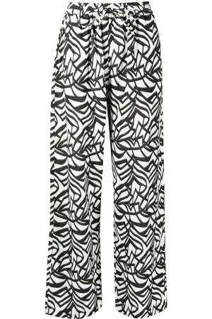 Bambah Geometric-print wide-leg trousers
