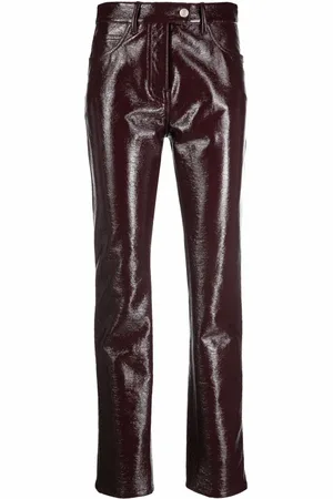 Courrèges Faux leather slim-fit trousers