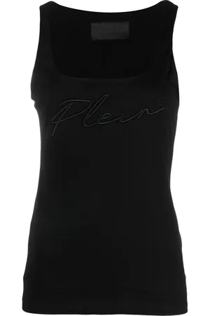 Philipp Plein Embroidered logo vest top