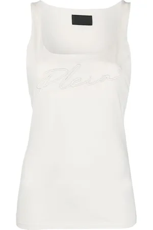 Philipp Plein Logo-embroidered tank top