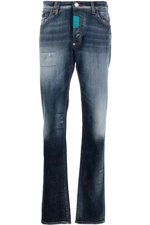 Philipp Plein Premium Hexagon low-rise slim-cut jeans