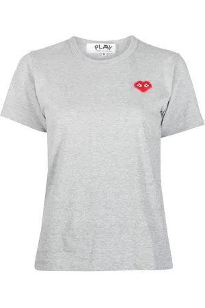 Comme des Garçons Pixelated logo-patch T-shirt