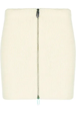 OFF-WHITE Zip-front knit skirt