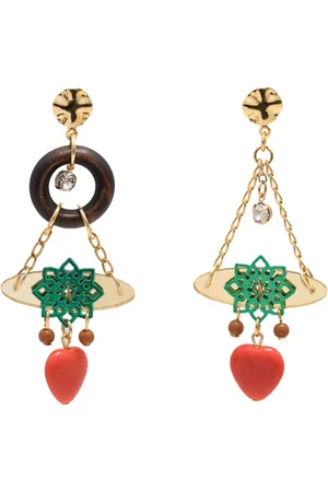 AMIR SLAMA Heart-charm chandelier earrings