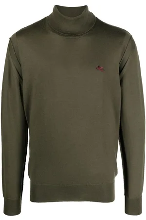 Etro Logo-embroidered roll-neck jumper