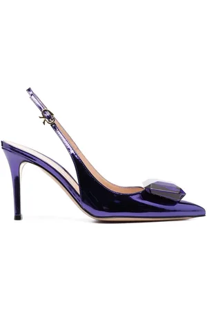 Gianvito Rossi Metallic-finish 95mm pointed pumps