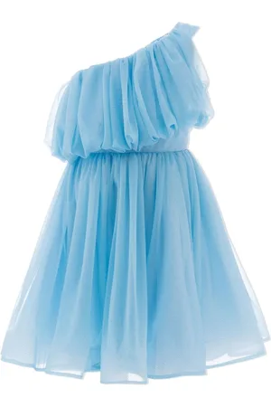 Off Shoulder Dresses in Blue color for girls