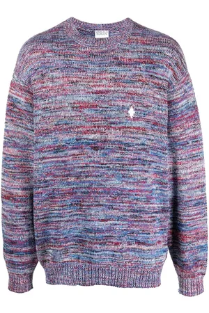 MARCELO BURLON Logo-patch crew-neck jumper