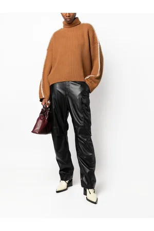 Women's Cargo Trousers & Pants in leather on sale | FASHIOLA.in