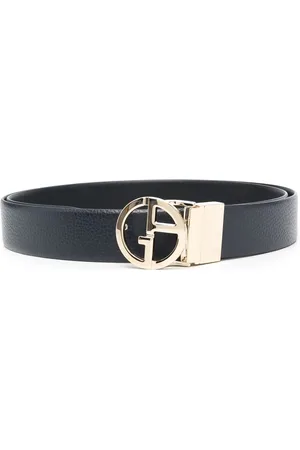 Giorgio Armani Logo-buckle leather belt