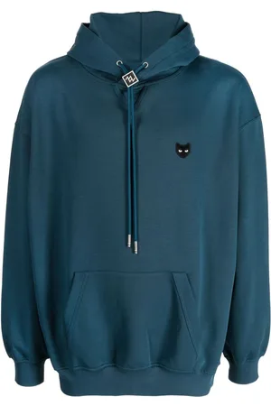 Expressive Cotton Zip Through Hoodie in Blue - Dorothee Schumacher