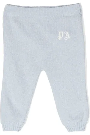 Palm Angels Knitted logo-embroidered trousers