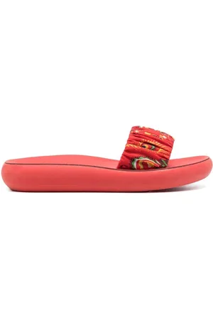 Ancient Greek Sandals Tayegete bandana-print slides