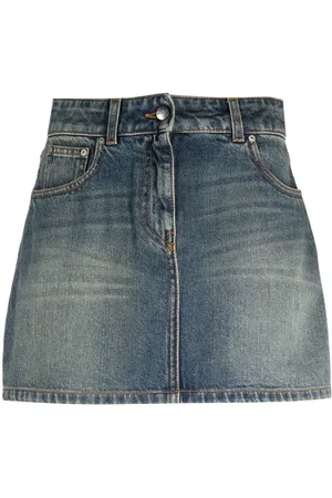 Palm Angels Star-motif denim mini skirt