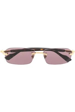 Gucci Rimless rectangle-frame sunglasses