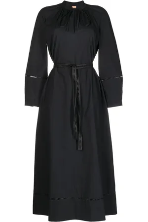 YVES SALOMON Belted midi shirt dress