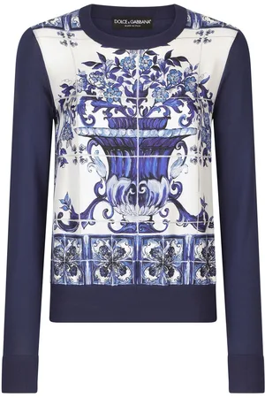 Dolce & Gabbana Majolica-print silk jumper