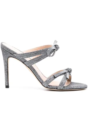 Stuart Weitzman Glittered 90mm bow-detail sandals
