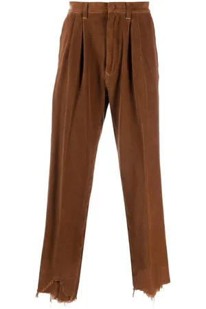 Incotex Raw-cut corduroy trousers