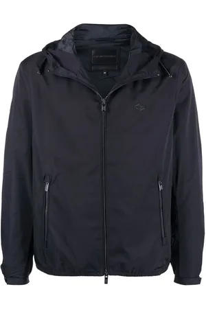 Emporio Armani Logo-patch zip-up lightweight jacket