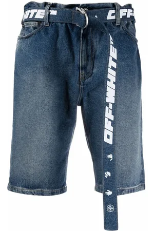 OFF-WHITE Belted denim shorts