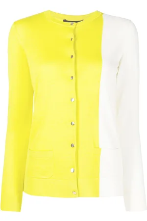 Paule Ka Colour-block fine-knit cardigan