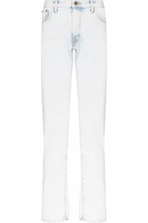 OFF-WHITE Diag-stripe print slim fit jeans