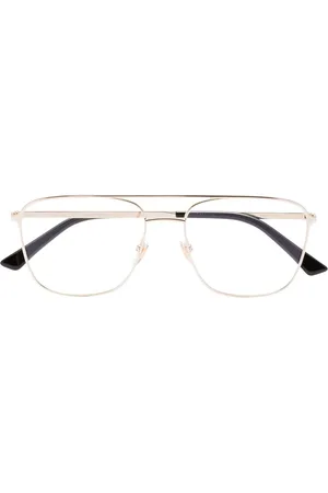Gucci Pilot-frame two-tone glasses