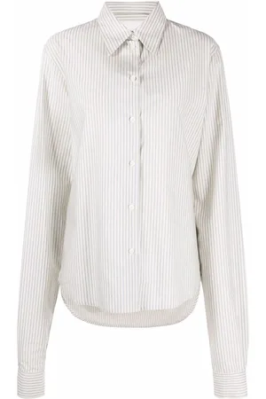 Maison Margiela Striped oversized cotton shirt