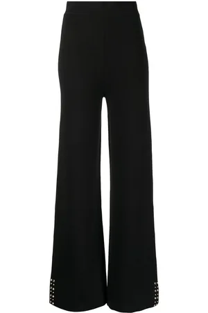 Paule Ka Stud-embellished wide-leg trousers