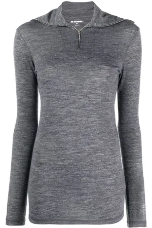 Jil Sander Logo-print roll-neck knitted top