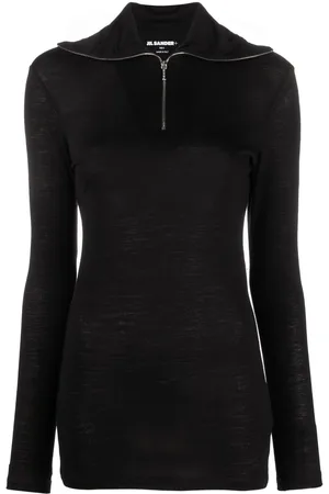 Jil Sander Logo-print roll-neck knitted top
