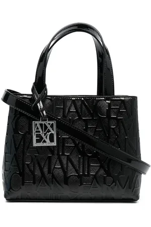 TWINSET: bag in chevron pattern synthetic leather - Black