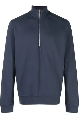 Sunspel Half-zip front sweatshirt