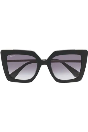 Max Mara Engraved-logo square-frame sunglasses