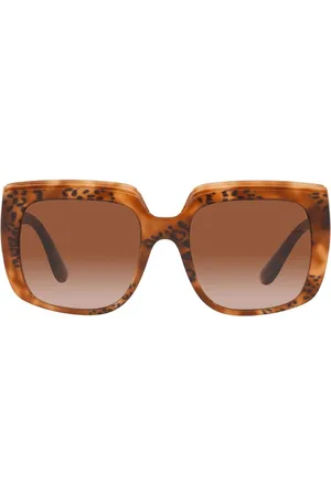 Dolce & Gabbana Tortoiseshell-effect oversized sunglasses