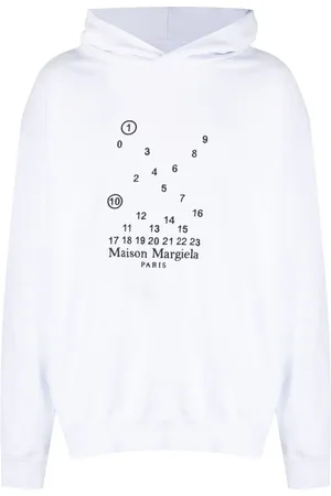Maison Margiela Logo-embroidered cotton hoodie