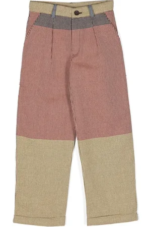 INFANTIUM VICTORIA Colour-block organic-cotton trousers