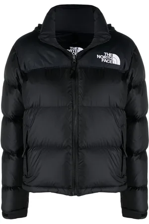 The North Face Embroidered-logo puffer jacket