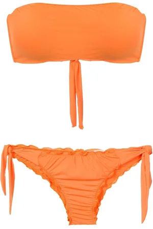 AMIR SLAMA Gathered-detailing bandeau bikini