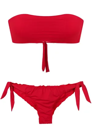 AMIR SLAMA Gathered-detailing bandeau bikini