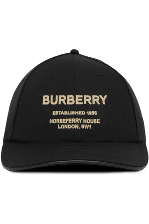 Burberry Leather-trimmed Logo-jacquard Denim Baseball Cap In New