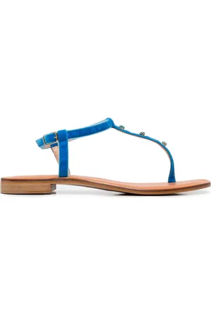 Madison.Maison Embellished leather thong sandals